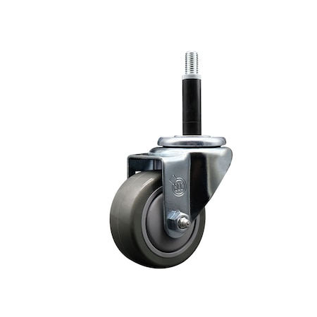 Service Caster 3'' SS Gray Poly Wheel Swivel 3/4'' Expanding Stem Caster SCC-SSEX20S314-PPUB-34
